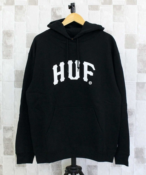HUF（ハフ）の「アーチプルオーバーフーディ スウェットパーカー ARCH P/O HOODIE（パーカー・メンズ・ブラック/グレー系その他2・XL/L/M）」の3枚目の写真