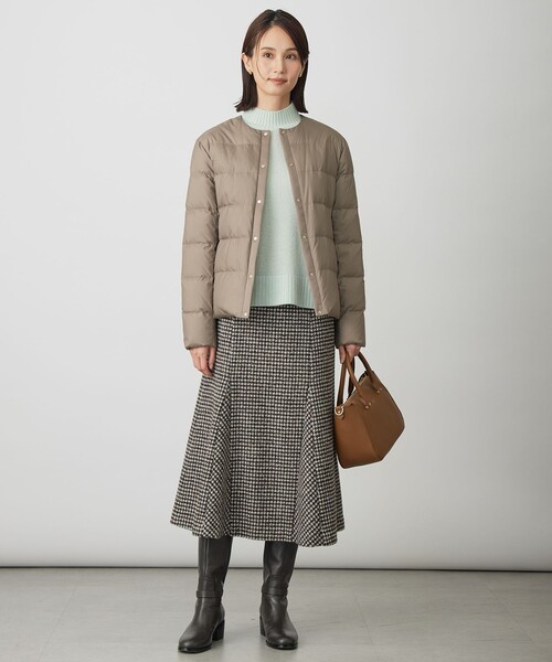 セール】ウールシルク ハウンドトゥース フレア スカート（スカート