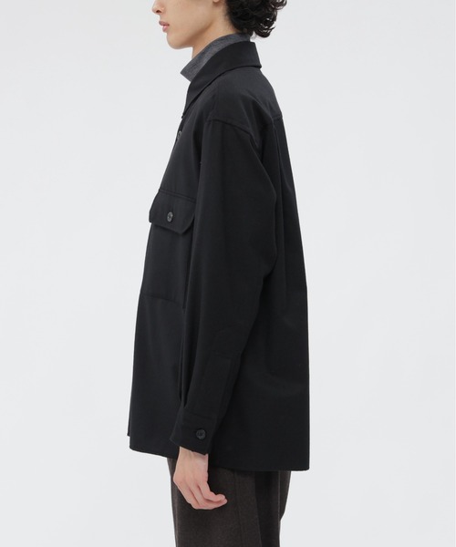 MARGARET HOWELL（マーガレットハウエル）の「MERINO CASHMERE FLANNEL（シャツ/ブラウス・メンズ・ブラック・LARGE/MEDIUM/SMALL）」の5枚目の写真