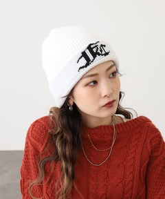 ブランド古着】×氷室京介 KHイニシャル刺繍サーマルニットキャップ