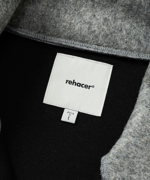 rehacer（レアセル）の「rehacer : Wave Melton Jacket / ウエーブ メルトン ジャケット（テーラードジャケット・メンズ・ブラック/グレー・SMALL/LARGE/MEDIUM）」の21枚目の写真