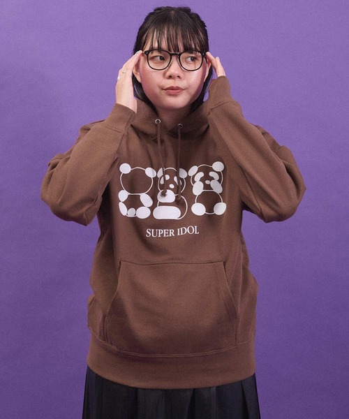 I am I in fact...（アイアムアイインファクト）の「SUPER IDOL HOODIE（パーカー・レディース・グリーン/ダークブラウン・FREE）」の10枚目の写真