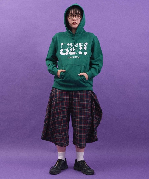 I am I in fact...（アイアムアイインファクト）の「SUPER IDOL HOODIE（パーカー・レディース・グリーン/ダークブラウン・FREE）」の16枚目の写真