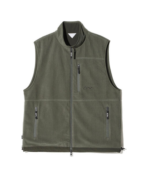 MANASTASH(マナスタッシュ)の「MANASTASH/マナスタッシュ/GRID FLEECE REVERSIBLE VEST(ベスト・メンズ・グレー/ブラック/オリーブ系・L/M/XL/S)」の9枚目の写真