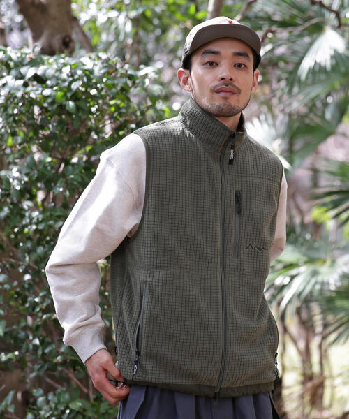 MANASTASH(マナスタッシュ)の「MANASTASH/マナスタッシュ/GRID FLEECE REVERSIBLE VEST(ベスト・メンズ・グレー/ブラック/オリーブ系・L/M/XL/S)」の10枚目の写真
