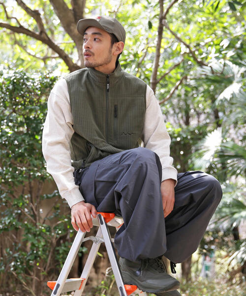 MANASTASH(マナスタッシュ)の「MANASTASH/マナスタッシュ/GRID FLEECE REVERSIBLE VEST(ベスト・メンズ・グレー/ブラック/オリーブ系・L/M/XL/S)」の12枚目の写真