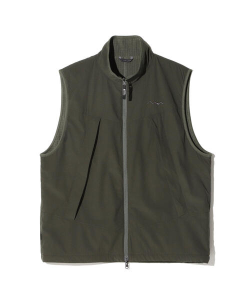 MANASTASH(マナスタッシュ)の「MANASTASH/マナスタッシュ/GRID FLEECE REVERSIBLE VEST(ベスト・メンズ・グレー/ブラック/オリーブ系・L/M/XL/S)」の6枚目の写真