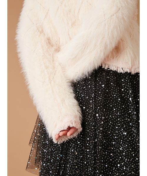 FURFUR（ファーファー）の「【限定カラー】フェザーツイードカーディガン（カーディガン/ボレロ・レディース・ピンク/ブラック/ホワイト・F）」の12枚目の写真