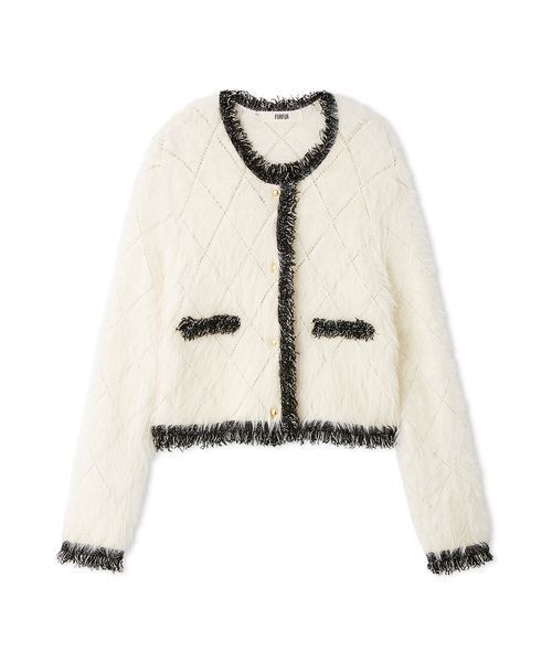 FURFUR（ファーファー）の「【限定カラー】フェザーツイードカーディガン（カーディガン/ボレロ・レディース・ピンク/ブラック/ホワイト・F）」の17枚目の写真