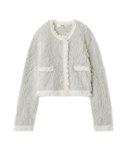 FURFUR（ファーファー）の「【限定カラー】フェザーツイードカーディガン（カーディガン/ボレロ・レディース・ピンク/ブラック/ホワイト・F）」の19枚目の写真