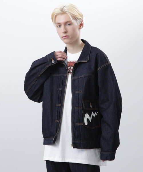 MANASTASH(マナスタッシュ)の「MANASTASH/マナスタッシュ MS DENIM ZIP JACKET/デニムジップジャケット(デニムジャケット・メンズ・その他35/ブラック系その他/その他4/ブラック・L/M/S/XL)」の3枚目の写真