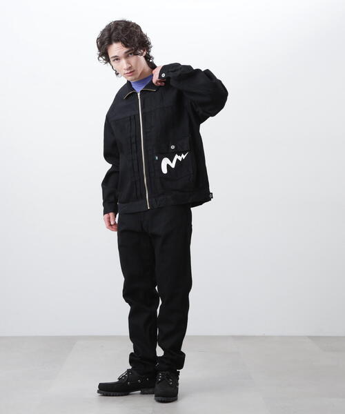 MANASTASH(マナスタッシュ)の「MANASTASH/マナスタッシュ MS DENIM ZIP JACKET/デニムジップジャケット(デニムジャケット・メンズ・その他35/ブラック系その他/その他4/ブラック・L/M/S/XL)」の6枚目の写真