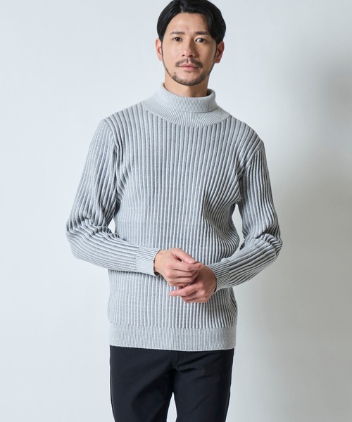 TETE HOMME（テットオム）の「グラフェンタートルネックニット（ニット/セーター・メンズ・ブラック/グレー/ターコイズブルー・MEDIUM/X-LARGE/LARGE）」の3枚目の写真