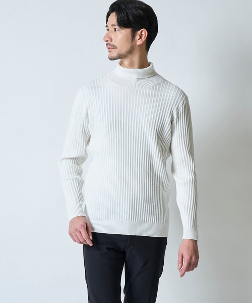 TETE HOMME（テットオム）の「グラフェンタートルネックニット（ニット/セーター・メンズ・ブラック/グレー/ターコイズブルー・MEDIUM/X-LARGE/LARGE）」の4枚目の写真