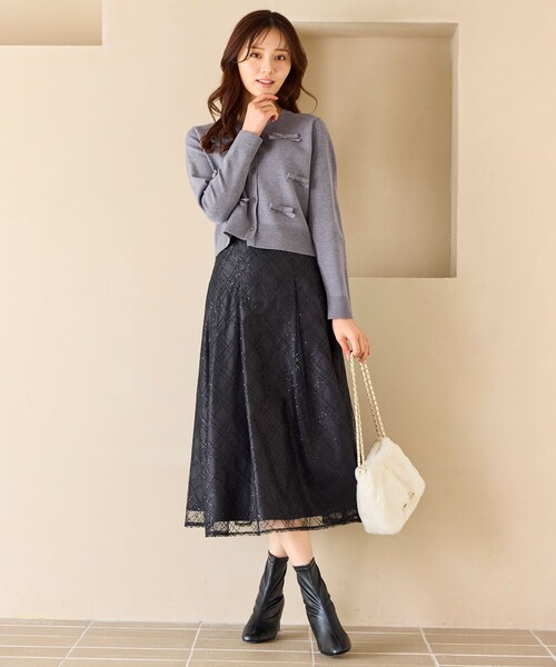 セール】きらめきチェックフレア スカート（スカート）｜Feroux