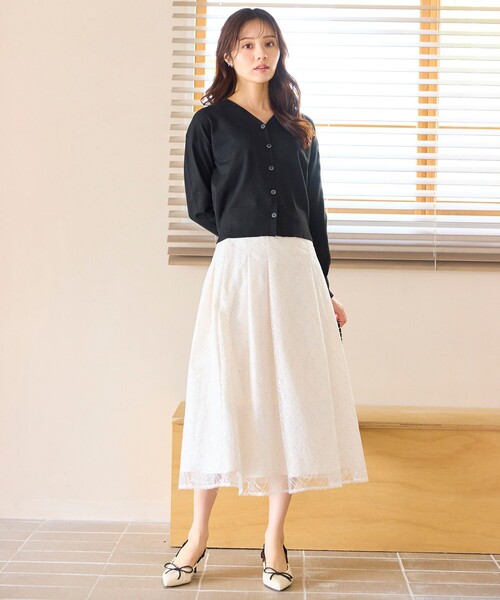 Feroux（フェルゥ）の「きらめきチェックフレア スカート（スカート・レディース・ホワイト系/ブラック系・SMALL/MEDIUM）」の18枚目の写真