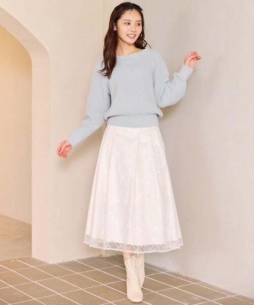 Feroux（フェルゥ）の「きらめきチェックフレア スカート（スカート・レディース・ホワイト系/ブラック系・SMALL/MEDIUM）」の19枚目の写真