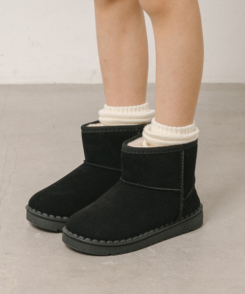 URBAN CHERRY（アーバンチェリー）の「内ボアムートンブーツ（ブーツ・キッズ・ブラウン/ブラック・18.0cm/19.0cm/20.0cm/21.0cm/22.0cm）」の4枚目の写真