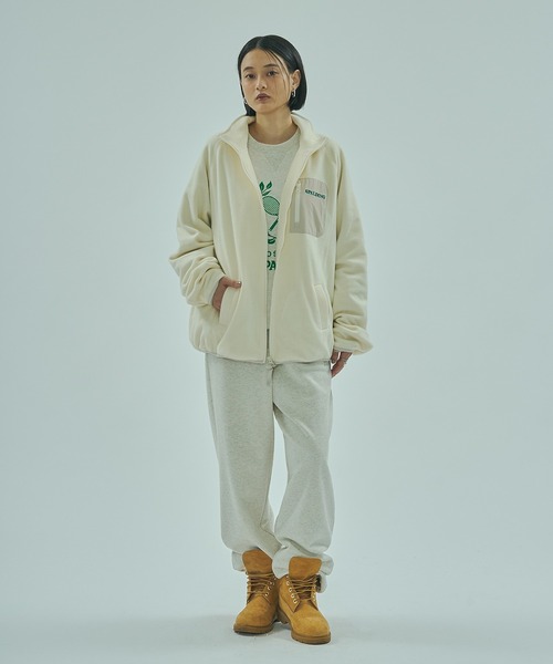 SPALDING(スポルディング)の「(SPALDING x ROSE BUD)ATHLETIC CLUB SWEAT PANTS(スウェットパンツ・レディース・グレー/オフホワイト/チャコール・ONE SIZE)」の9枚目の写真