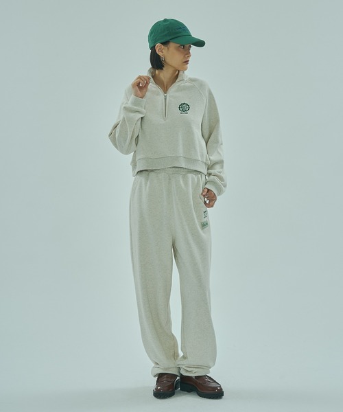SPALDING(スポルディング)の「(SPALDING x ROSE BUD)ATHLETIC CLUB SWEAT PANTS(スウェットパンツ・レディース・グレー/オフホワイト/チャコール・ONE SIZE)」の14枚目の写真