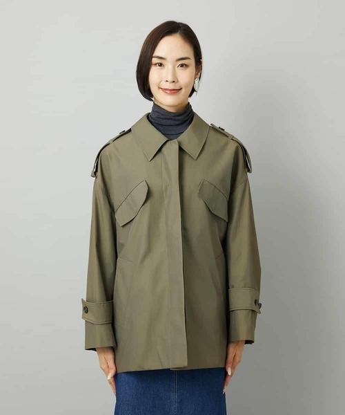 MICHEL KLEIN（ミッシェル・クラン）の「[セットアップ対応]ミリタリーカバーオール（ステンカラーコート・レディース・カーキ・38）」の13枚目の写真