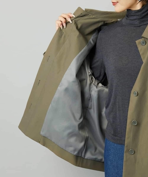 MICHEL KLEIN（ミッシェル・クラン）の「[セットアップ対応]ミリタリーカバーオール（ステンカラーコート・レディース・カーキ・38）」の22枚目の写真