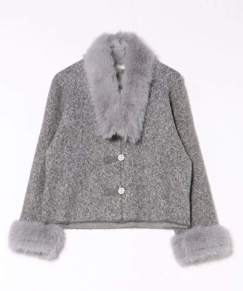 WESTSEA(ウエストシー)の「ふわふわフェイクファー ショート丈 ガーリージャケット(その他アウター・レディース・グレー/ピンク・FREE)」の15枚目の写真