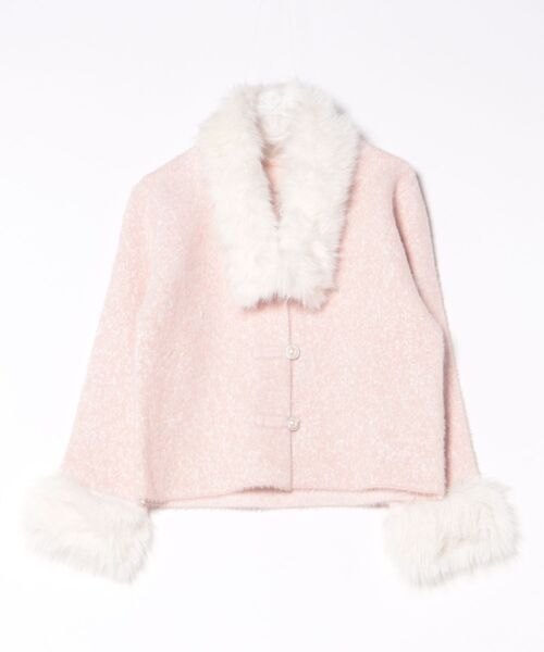WESTSEA(ウエストシー)の「ふわふわフェイクファー ショート丈 ガーリージャケット(その他アウター・レディース・グレー/ピンク・FREE)」の16枚目の写真