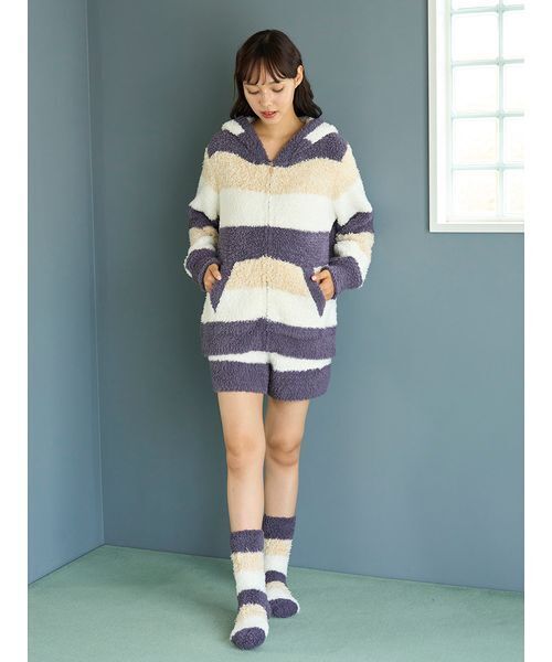 gelato pique（ジェラートピケ）の「ジェラート3ボーダーソックス（その他ルームウェア・レディース・ネイビー/ラベンダー/ピンク・F）」の10枚目の写真