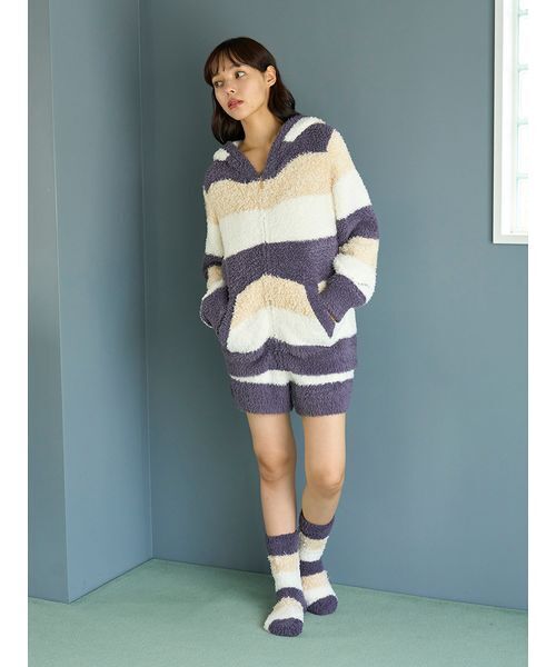 gelato pique（ジェラートピケ）の「ジェラート3ボーダーソックス（その他ルームウェア・レディース・ネイビー/ラベンダー/ピンク・F）」の11枚目の写真