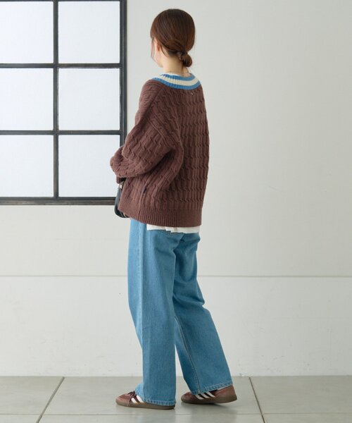 GEVACO（ゲバコ）の「【GEVACO】チルデンニット（ニット/セーター・レディース・ベージュ/ブラウン・ONE SIZE）」の8枚目の写真