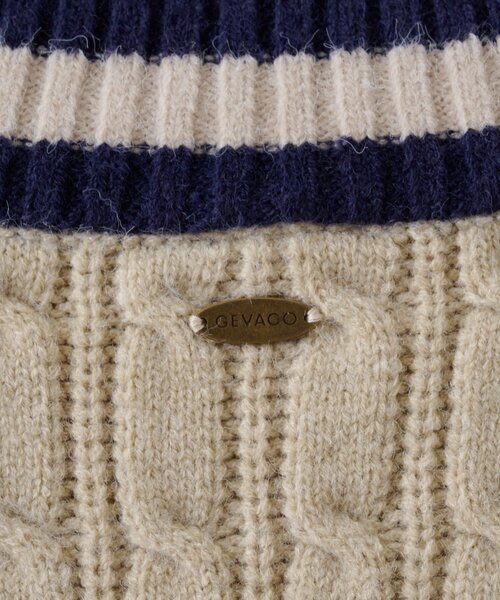 GEVACO（ゲバコ）の「【GEVACO】チルデンニット（ニット/セーター・レディース・ベージュ/ブラウン・ONE SIZE）」の13枚目の写真