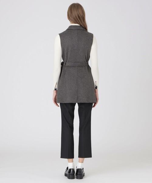 BLUE LABEL CRESTBRIDGE（ブルーレーベルクレストブリッジ）の「クレストブリッジチェックリバーポリウールジレ（ベスト・レディース・グレー系その他/ブルー系その他2/ダークネイビー・38）」の6枚目の写真