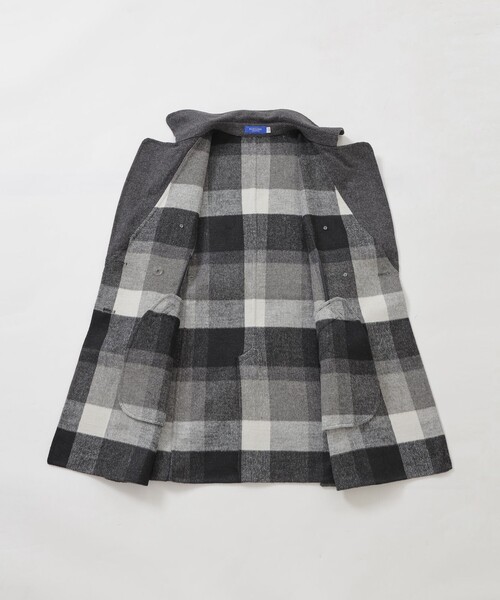 美品★ブルーレーベルクレストブリッジ★ウールコート チェック BLUE LABEL CRESTBRIDGE（ブルーレーベルクレストブリッジ）の