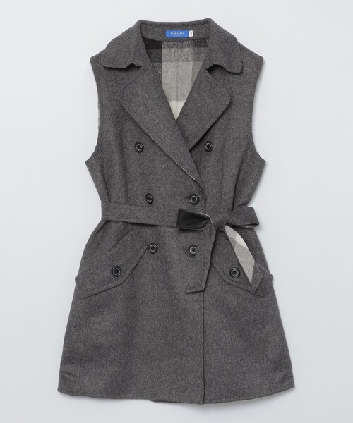 BLUE LABEL CRESTBRIDGE（ブルーレーベルクレストブリッジ）の「クレストブリッジチェックリバーポリウールジレ（ベスト・レディース・グレー系その他/ブルー系その他2/ダークネイビー・38）」の11枚目の写真