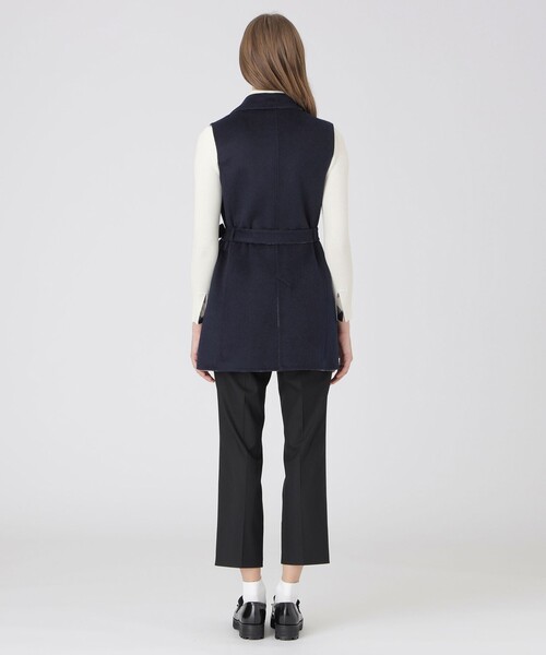 BLUE LABEL CRESTBRIDGE（ブルーレーベルクレストブリッジ）の「クレストブリッジチェックリバーポリウールジレ（ベスト・レディース・グレー系その他/ブルー系その他2/ダークネイビー・38）」の14枚目の写真