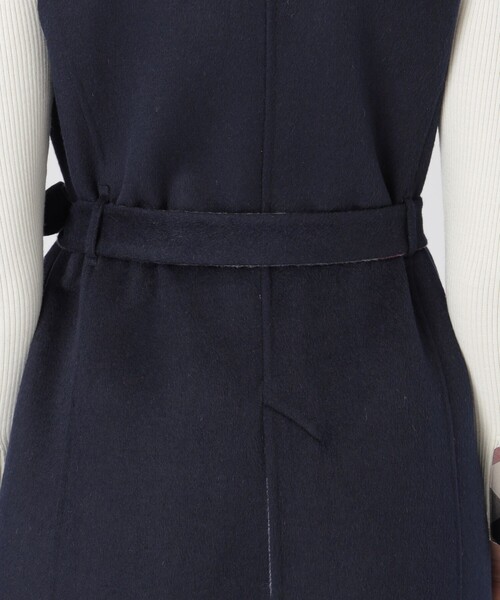 BLUE LABEL CRESTBRIDGE（ブルーレーベルクレストブリッジ）の「クレストブリッジチェックリバーポリウールジレ（ベスト・レディース・グレー系その他/ブルー系その他2/ダークネイビー・38）」の16枚目の写真