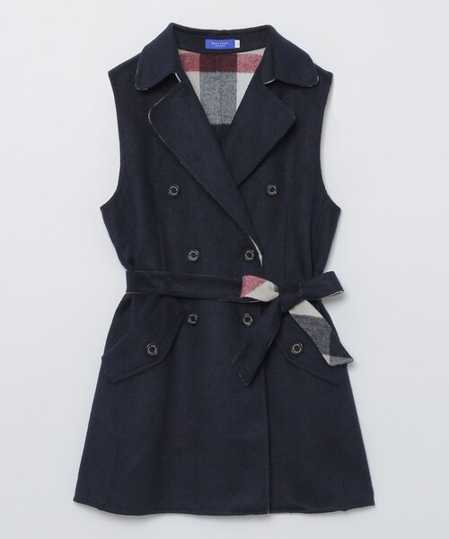 BLUE LABEL CRESTBRIDGE（ブルーレーベルクレストブリッジ）の「クレストブリッジチェックリバーポリウールジレ（ベスト・レディース・グレー系その他/ブルー系その他2/ダークネイビー・38）」の19枚目の写真