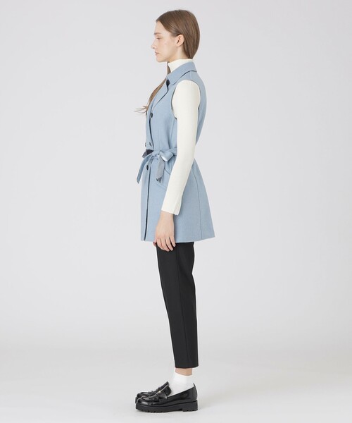 BLUE LABEL CRESTBRIDGE（ブルーレーベルクレストブリッジ）の「クレストブリッジチェックリバーポリウールジレ（ベスト・レディース・グレー系その他/ブルー系その他2/ダークネイビー・38）」の21枚目の写真