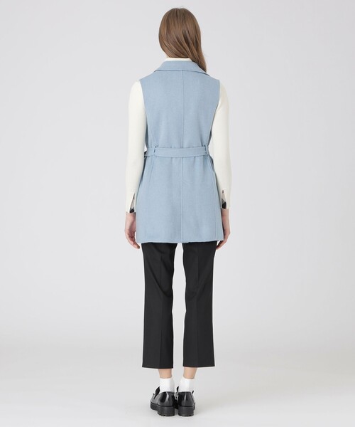 BLUE LABEL CRESTBRIDGE（ブルーレーベルクレストブリッジ）の「クレストブリッジチェックリバーポリウールジレ（ベスト・レディース・グレー系その他/ブルー系その他2/ダークネイビー・38）」の22枚目の写真