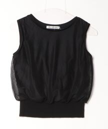 【美品】エムプルミエブラック-M-premier Black-シースルーブラウス 大人レディに決まる映えブラウスは黒を選んでシックな品格を纏って