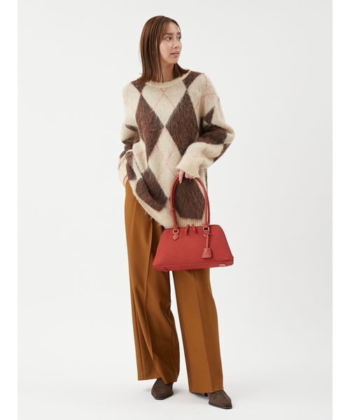 Mila Owen（ミラオーウェン）の「コーデュロイライク2タックワイドパンツ（その他パンツ・レディース・キャメル/レッド/アイボリー・0/1/00）」の20枚目の写真