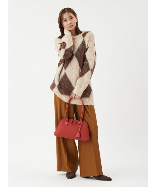 Mila Owen（ミラオーウェン）の「コーデュロイライク2タックワイドパンツ（その他パンツ・レディース・キャメル/レッド/アイボリー・0/1/00）」の21枚目の写真