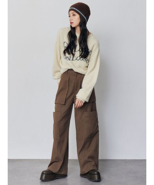 MURUA(ムルーア)の「ミニシャギービーニー(ニットキャップ/ビーニー・レディース・ブラック/ブラウン・FREE)」の12枚目の写真