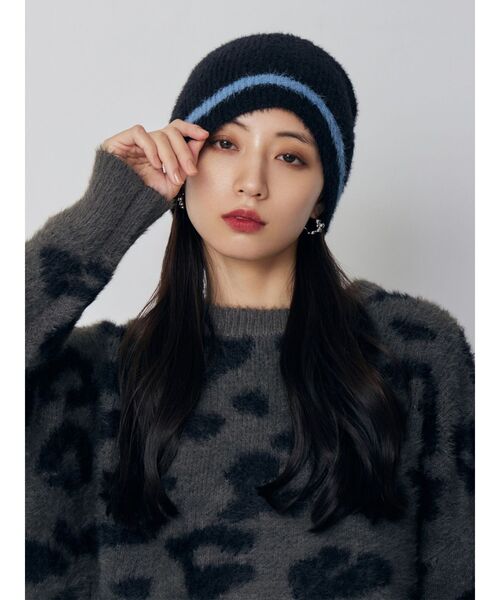 MURUA(ムルーア)の「ミニシャギービーニー(ニットキャップ/ビーニー・レディース・ブラック/ブラウン・FREE)」の13枚目の写真