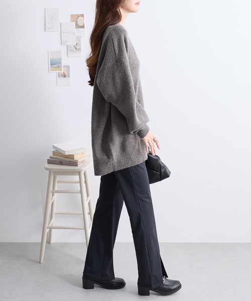 ReDial（リダイアル）の「キーネックニット（ニット/セーター・レディース・オフホワイト/モカ/チャコール・M/L/LL）」の17枚目の写真