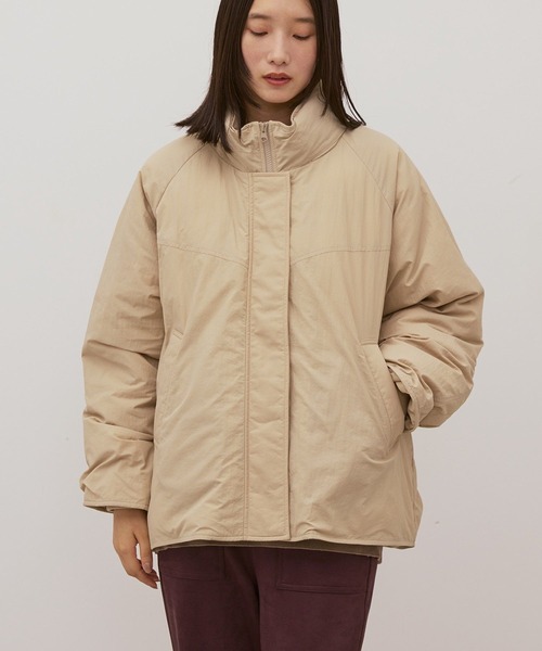AMERICAN HOLIC(アメリカンホリック)の「【撥水加工・保温】ミドル丈モンスターコート(その他アウター・レディース・ブラック/ライトベージュ・M/L)」の5枚目の写真