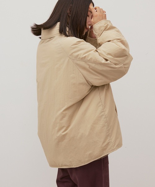 AMERICAN HOLIC(アメリカンホリック)の「【撥水加工・保温】ミドル丈モンスターコート(その他アウター・レディース・ブラック/ライトベージュ・M/L)」の3枚目の写真