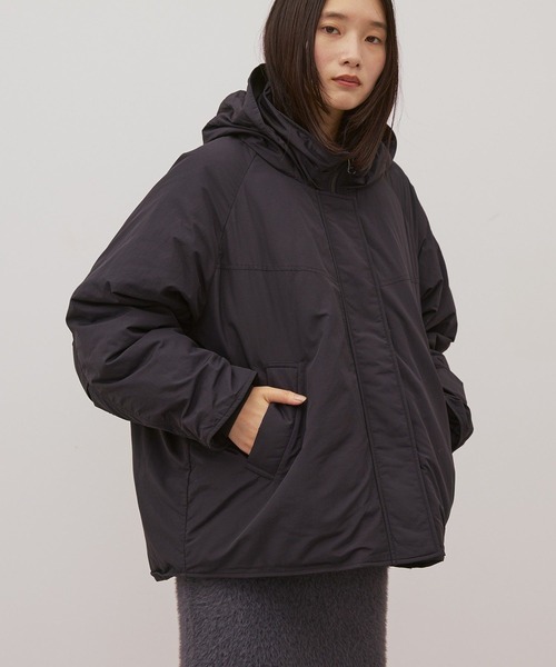 AMERICAN HOLIC(アメリカンホリック)の「【撥水加工・保温】ミドル丈モンスターコート(その他アウター・レディース・ブラック/ライトベージュ・M/L)」の8枚目の写真