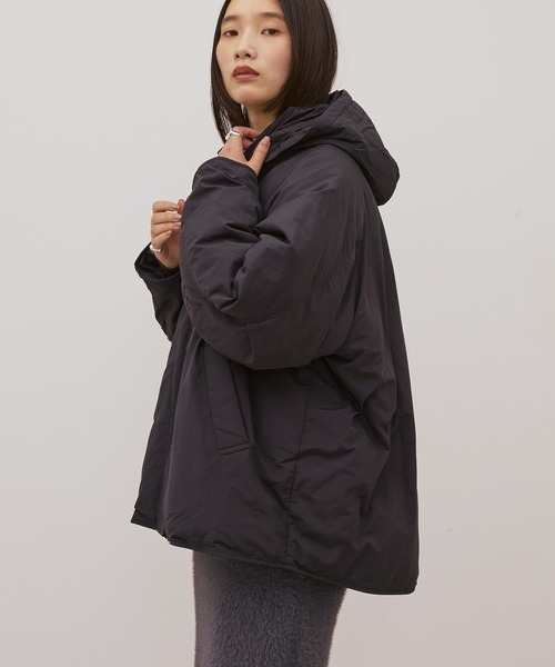 AMERICAN HOLIC(アメリカンホリック)の「【撥水加工・保温】ミドル丈モンスターコート(その他アウター・レディース・ブラック/ライトベージュ・M/L)」の9枚目の写真